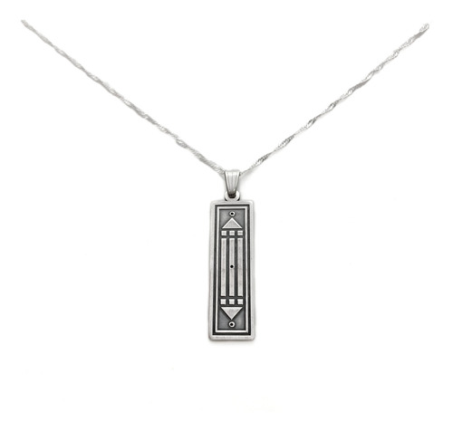 Cadena Y Dije Atlante Amuleto Plata 925 Energía Protectora Plata 925 40 Cm