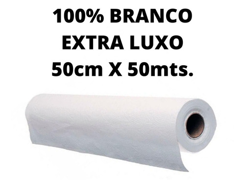 Imagem 5 de 8 de Papel Lençol 100% Branco Descartável P/ Maca 50x50 C/ 06 Un