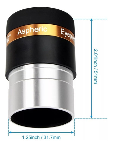 Ocular Lente Asferico 4mm 1.25 62° Fov Telescopio
