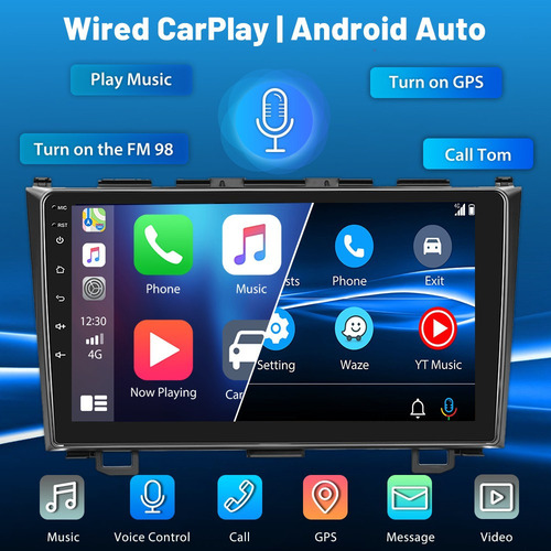 Reproductor D-play De 9in Para Honda Crv 2007-2011