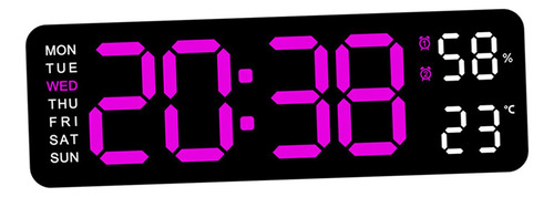 Reloj De Pared Digital Con Luz Regulable, Diseño Elegante