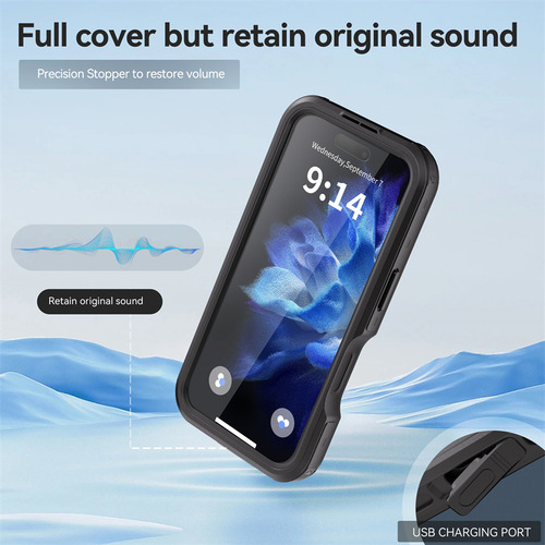Capa Prova Dagua P/ iPhone 16/16 Pro Max Plus Proteção Total