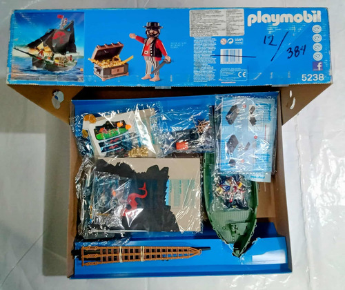 Playmobil 5238 Barco Pirata Control Rc Cib Año 2014 165 Playmobil 5238 (Usado)