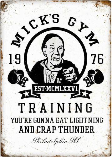 Micks Gym Vintage Retro Metal Tin Sign Placa Decor Migh...