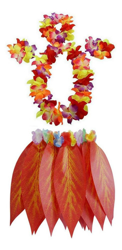 Falda De Hoja Ti Falda Hawaiana De Hierba Hula Con Leis De