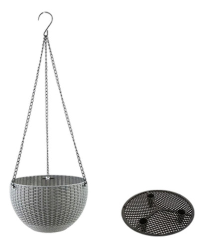 Plantador Colgante Pot De Flor Recipiente Floral Gris