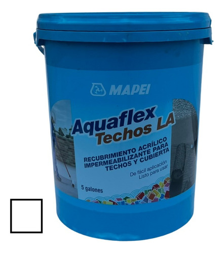 Aquaflex Pintura Impermeabilizante Mapei Cuñete 5 Gal Blanco