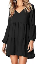 Comprar Vestido Corto Informal De Mujer Vestido De Manga Larga