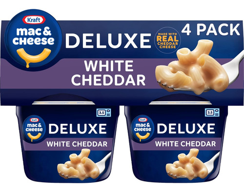 Tazas De Macarrones Con Queso Kraft Deluxe White Cheddar Eas