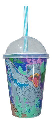Vaso Plástico Milk Shake 280 Ml Jurassic World Dinosaurios