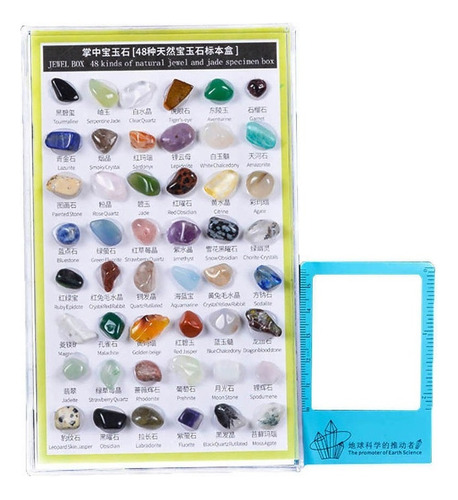 Colección De Minerales De Roca Geología Kit De Gemas Verde