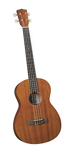 Ukelele Baritono De Caoba Natural De Lujo Con Cabeza De Dia