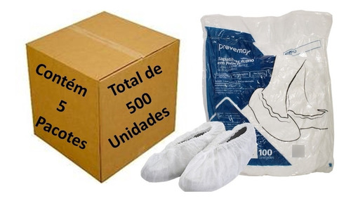 Kit 500 Uni Propé Sapatilha Descartável C/ Elástico E Anvisa