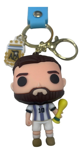 Llavero Importado Goma Lionel Messi Anime Futbol Argentina