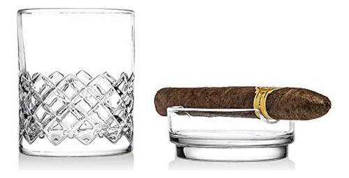 Godinger Cigar Whisky Glass Set - Old Fashioned Whisky Glass