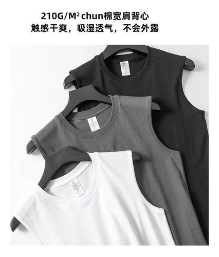 Camiseta Sin Mangas Con Chaleco De Algodón