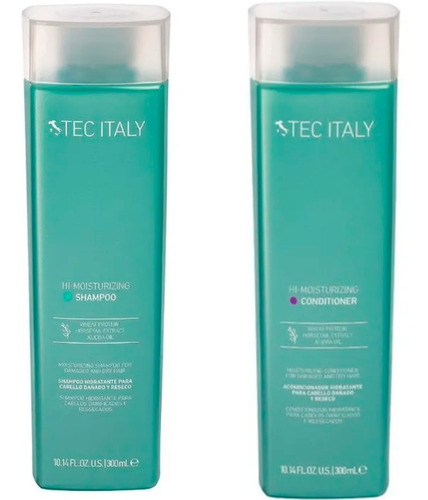  Kit Hi-moisturizing Shampoo + Acondicionador Tec Italy 300ml