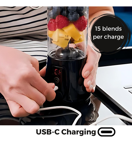 Licuadora Portátil Blendi Pro+ 500 Ml Púrpura Con Motor De 1