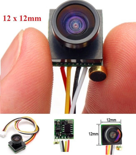 Imagen 4 de 7 de Mini Cámara Fpv Seguridad 170g Gran Angular Con Micrófono