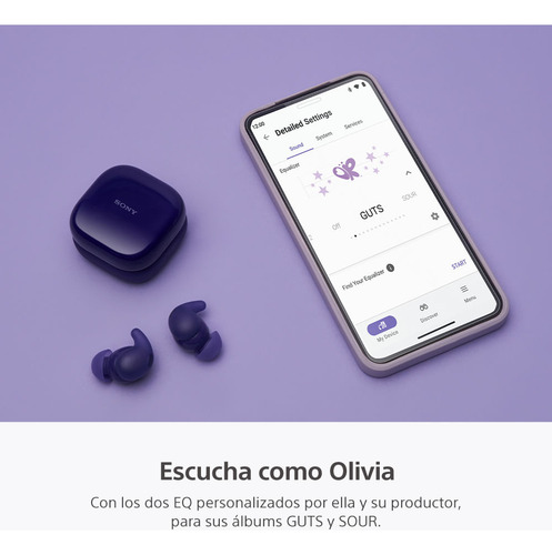 Sony Audífonos Wf-ls910n Linkbuds Fit X Olivia Rodrigo Color Purpura