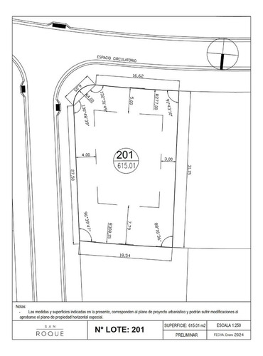 Terreno En Venta - 615mts2 - San Roque
