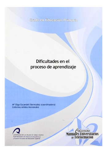 Libro Dificultades En El Proceso De Aprendizaje  De