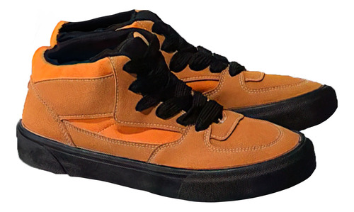 Zapatillas Hombre Modelo Skater Caña Alta Naranja 7644