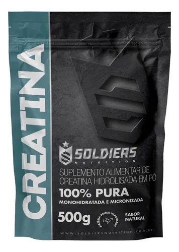 comprar Creatina Monohidratada 500g Soldiers Nutrition Sabor Natural