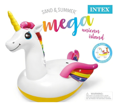 Colchoneta Intex Inflable Mega Unicornio 57281