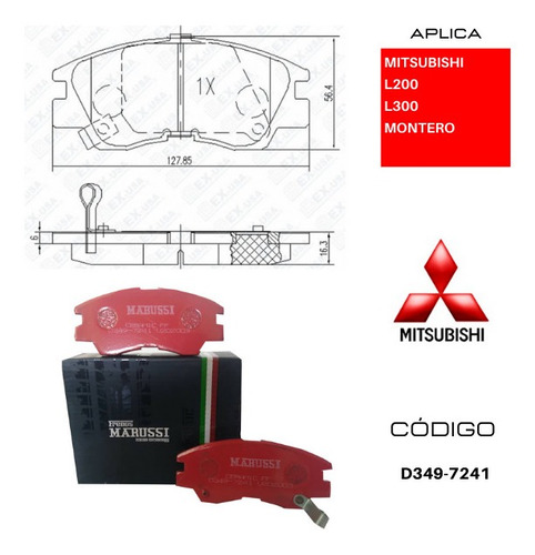 Pastillas Delanteras Frenos Mitsubishi Panel L600