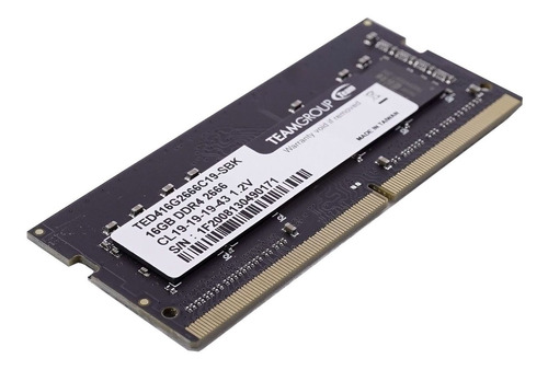 Memoria Teamgroup Notebook 16gb Ddr4 2666mhz Ted416g2666c19