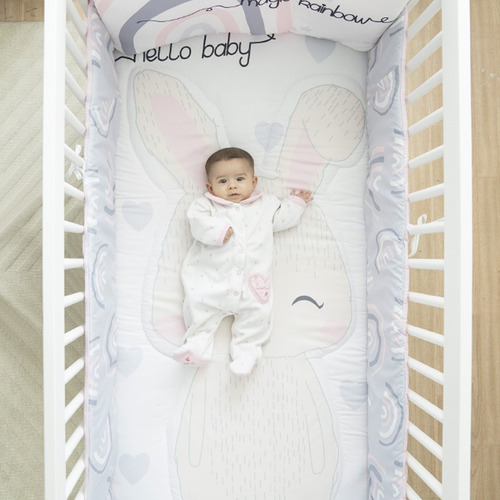 Set Edredón Cama Cuna Corral Hello Baby Niña Chiqui Mundo