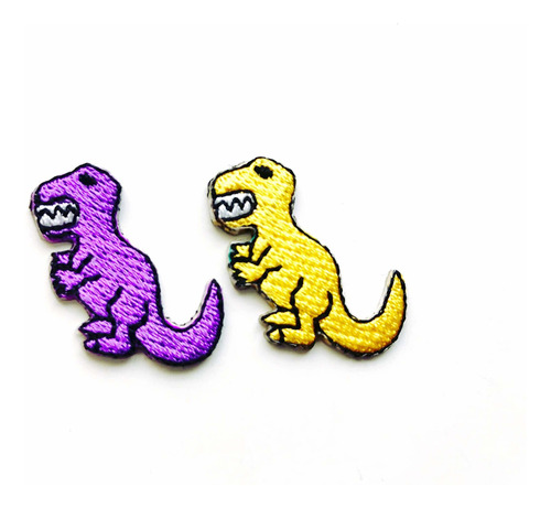 Th Juego De 2 Pequeños. Mini T-rex Dinosaurio Amarillo...