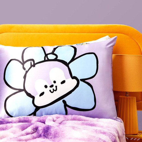 Funda De Almohada De Satén Kitsch X Bt21 (mang) Para Cabello