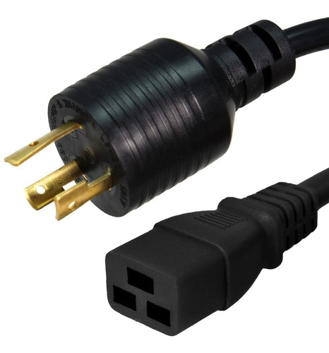 Imagen 2 de 5 de Cable De Poder L6-20p A C19 - L6-20p Macho A C19 Hembra Pdu