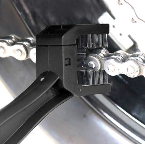 Cepillo Limpia Cadena Transmisión Moto Cuatr Bicicleta Black