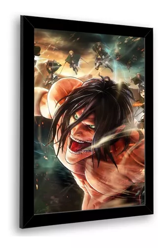 Placa decorativa Attack on Titan 4 Temporada - MDF