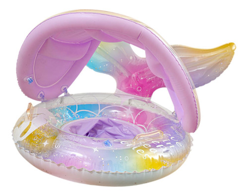 Flotador Inflable De Sirena Para Con Asiento Y Capota