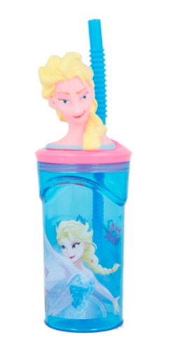 Vaso Infantil Elsa Frozen 3d Figurin Cresko Fa654