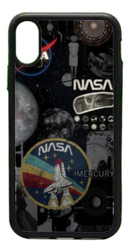 Funda Protector Para iPhone Nasa Collage Astronautas Espacio