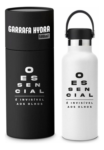 Garrafa Termica Hydra 500ml Academia Corrida Frase Essencial