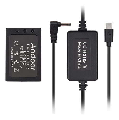 Adaptador De Corriente M100 Para Cámaras Eos M10 M50 Andoer