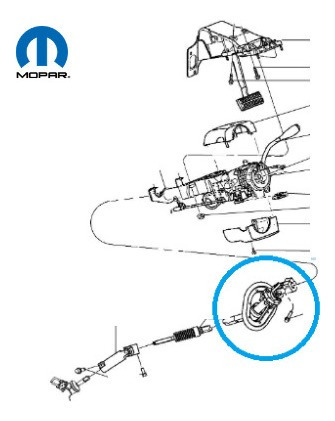 Juncão Colunda Direção Dodge Ram 2006 A 2021 55351302 Mopar