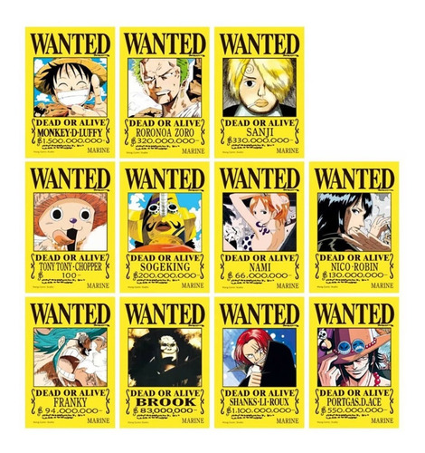 One Piece Setx10 Posters 