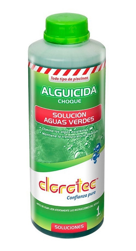 Imagen 2 de 10 de Alguicida Choque Elimina Algas X 1 Litro Clorotec