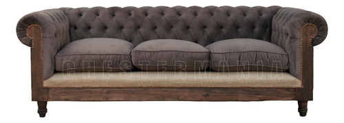 Sofa Chester Chesterfield Deconstructed Pana Y Lino 3 Cuerpo