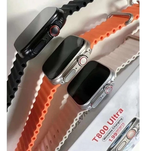 Relógio Inteligente Smartwatch Série Ultra 2024 Caixa Preto Pulseira . Bisel . Desenho Da Pulseira Oceano