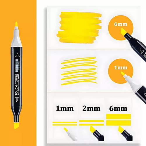 Kit 80 Canetas Touch Permanentes Cores Vibrantes Ponta Dupla 80 Cores