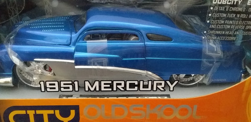 1951 Mercury Lowrider/lead Sled Blue 1/18 Jada Dub City