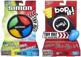 Micro Series Game + Bop It Micro Series Pack 2 Juegos Simon